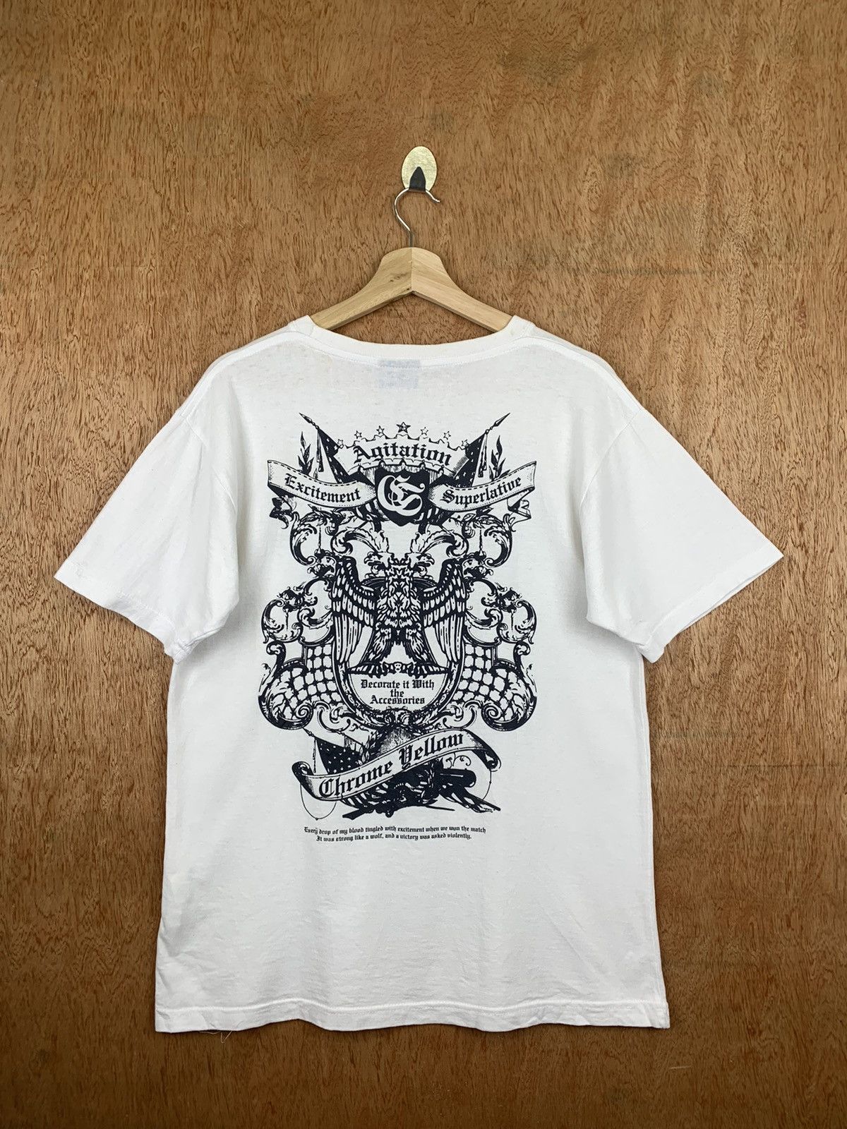 Japanese Brand Vintage Bullet Noise white T-shirt Size US L / EU 52-54 / 3 - 1 Thumbnail