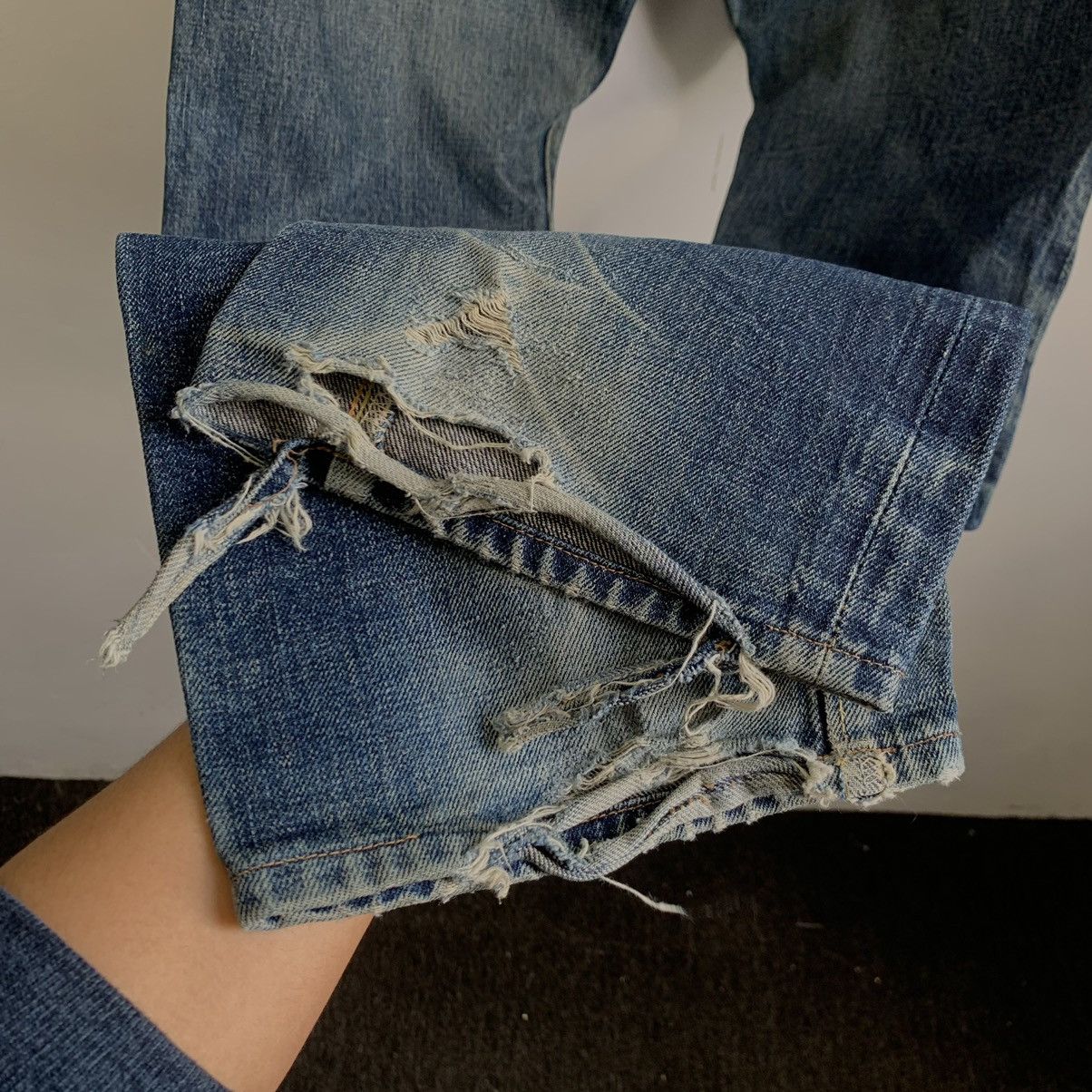 Denime Denime Selvedge Distressed Denim Jeans Size US 28 / EU 44 - 13 Thumbnail