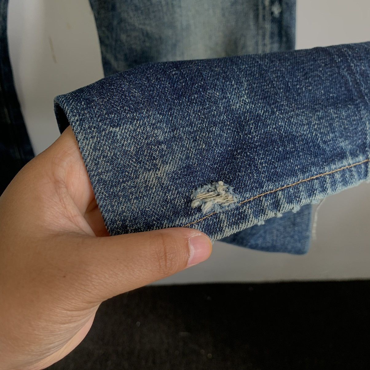 Denime Denime Selvedge Distressed Denim Jeans Size US 28 / EU 44 - 7 Thumbnail
