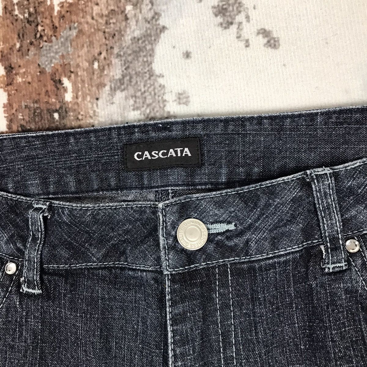 Japanese Brand × Vintage Vintage Japanese Flare Cascata Beads Design Jeans Size 33" - 4 Thumbnail