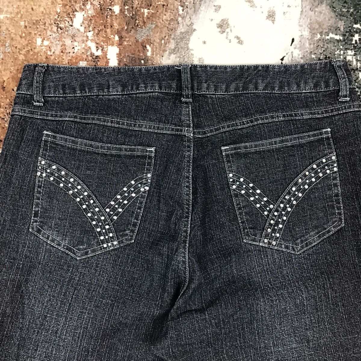 Japanese Brand × Vintage Vintage Japanese Flare Cascata Beads Design Jeans Size 33" - 8 Thumbnail