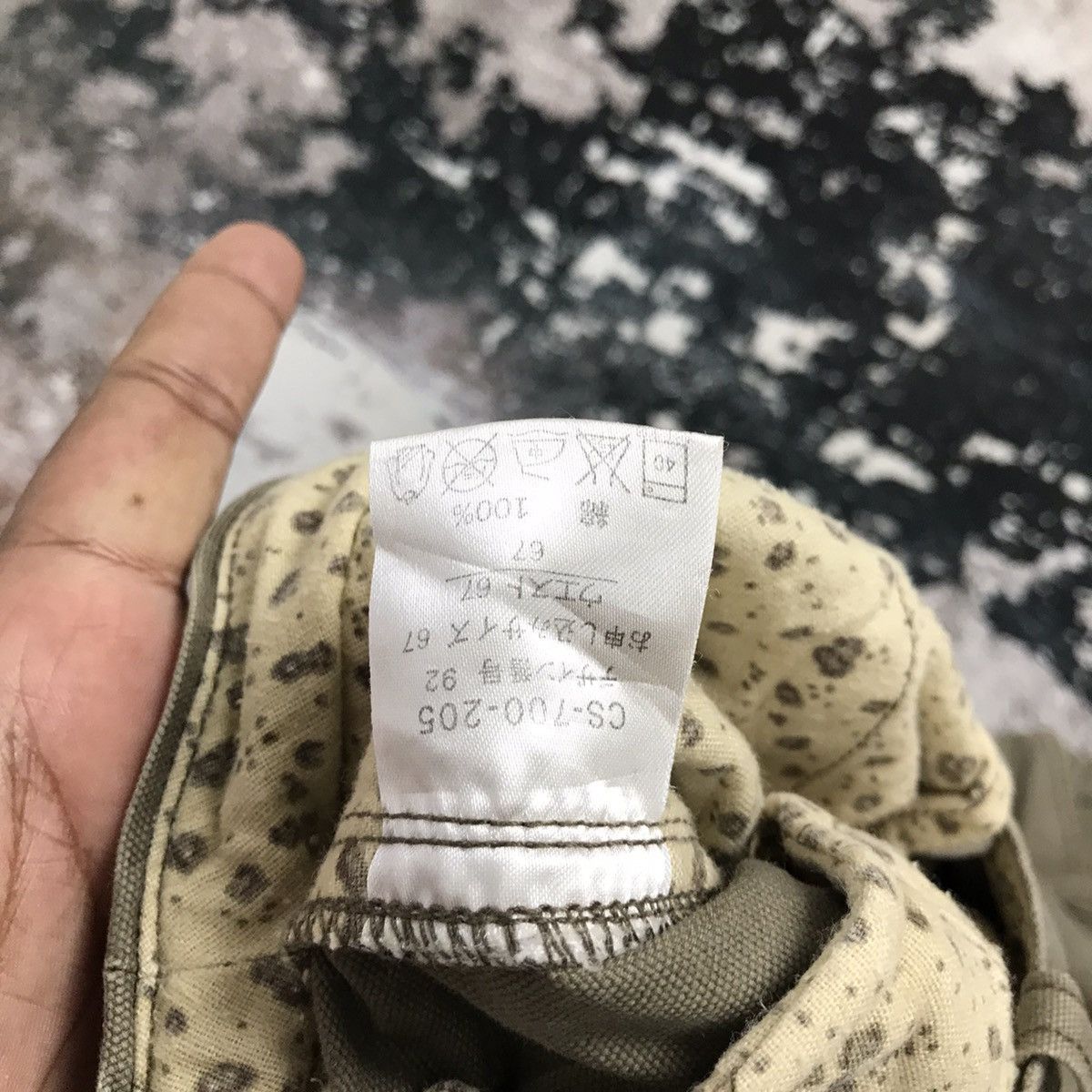 Japanese Brand × Vintage Vintage Japanese Sunny Clouds Khaki Green Flare Cargo Pants Size 29" - 13 Thumbnail
