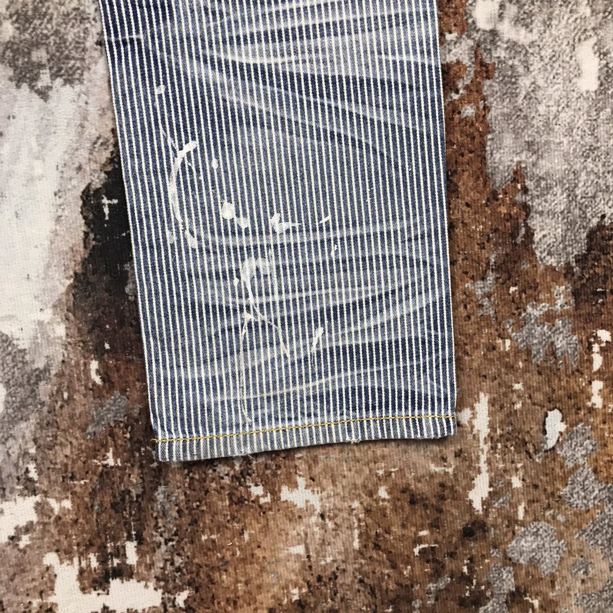 Japanese Brand × Vintage Vintage Japanese Painting Hickory Stripe Design Jeans Size 28" / US 6 / IT 42 - 13 Thumbnail