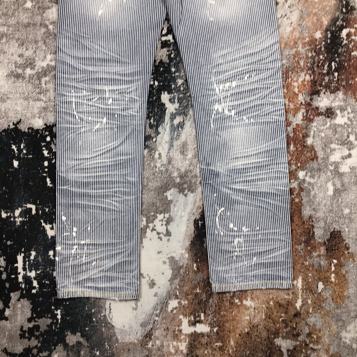 Japanese Brand × Vintage Vintage Japanese Painting Hickory Stripe Design Jeans Size 28" / US 6 / IT 42 - 11 Thumbnail