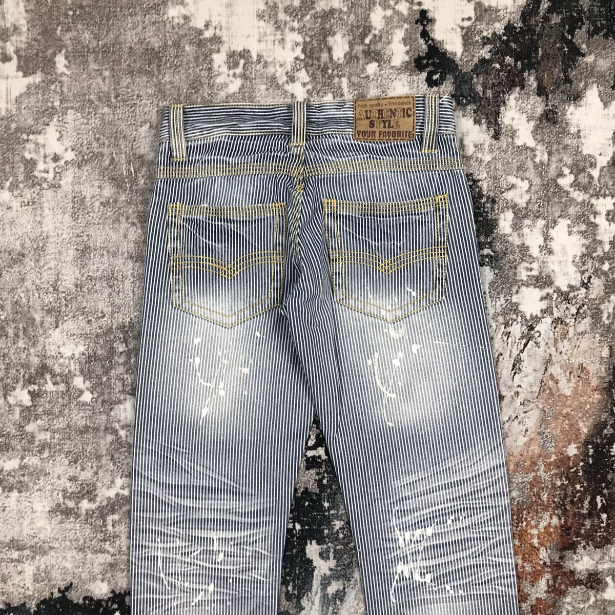 Japanese Brand × Vintage Vintage Japanese Painting Hickory Stripe Design Jeans Size 28" / US 6 / IT 42 - 8 Thumbnail