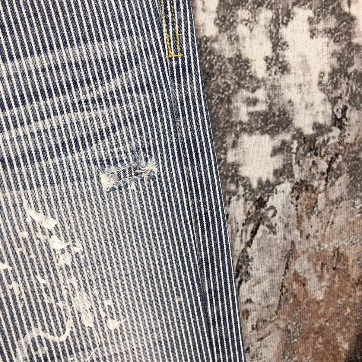 Japanese Brand × Vintage Vintage Japanese Painting Hickory Stripe Design Jeans Size 28" / US 6 / IT 42 - 4 Thumbnail