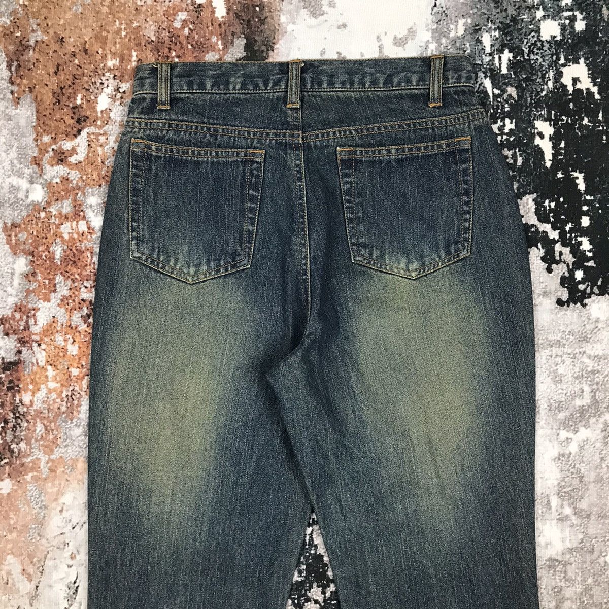 Japanese Brand × Vintage Vintage japanese Flare Baggy Distressed Design Jeans Size 27" / US 4 / IT 40 - 7 Thumbnail
