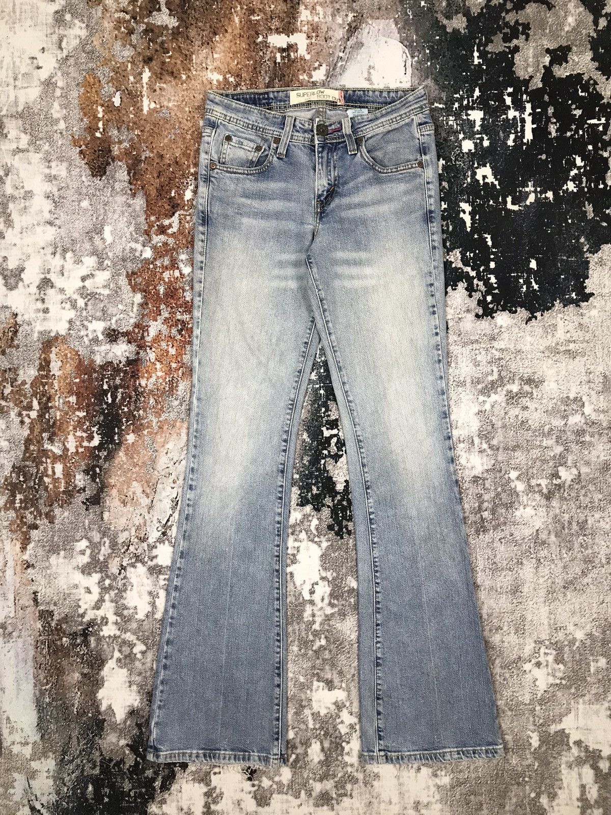 Levi's × Vintage Vintage Levis 518 Super Low Flare bootcut Light Wash Jeans Size 28" / US 6 / IT 42 - 8 Thumbnail