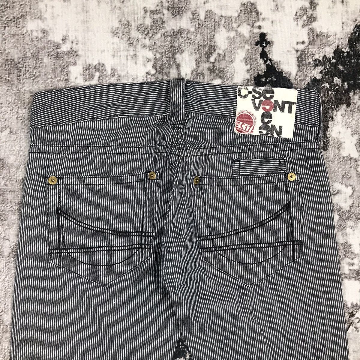 Japanese Brand × Vintage Vintage Japanese C-17 Hickory Stripe Design Jeans Size 30" / US 8 / IT 44 - 7 Thumbnail