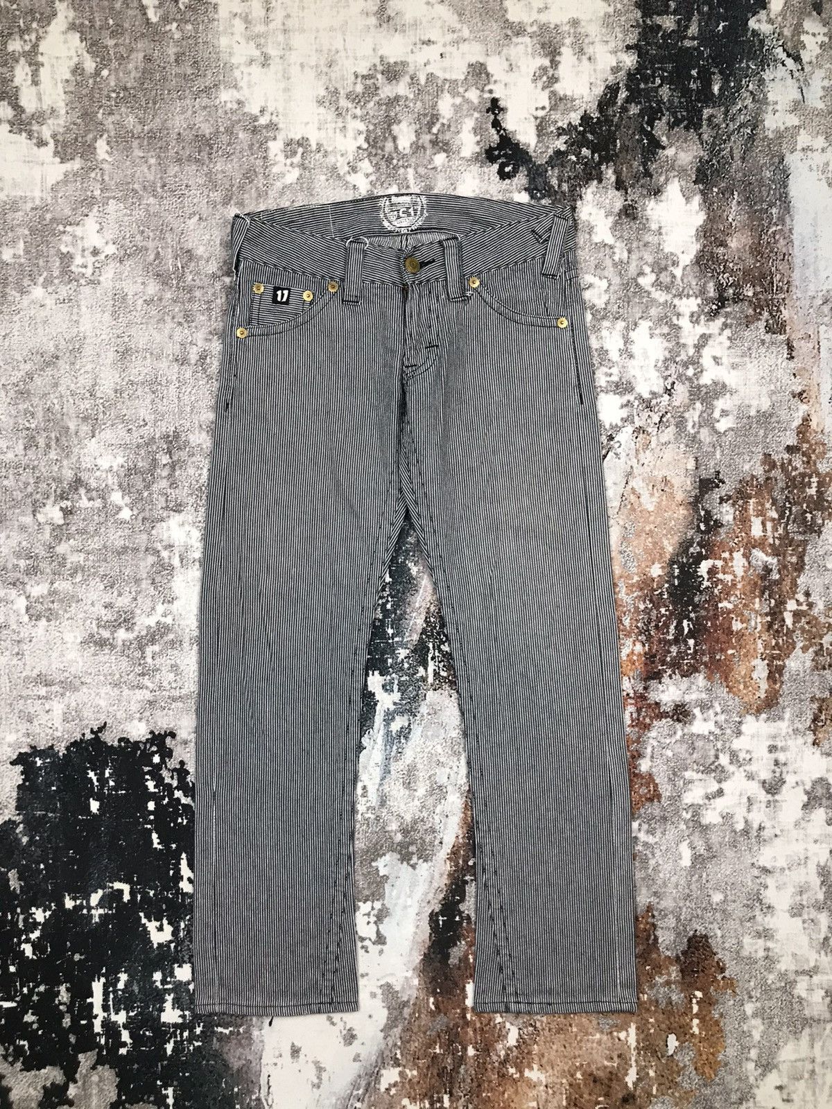 Japanese Brand × Vintage Vintage Japanese C-17 Hickory Stripe Design Jeans Size 30" / US 8 / IT 44 - 1 Thumbnail