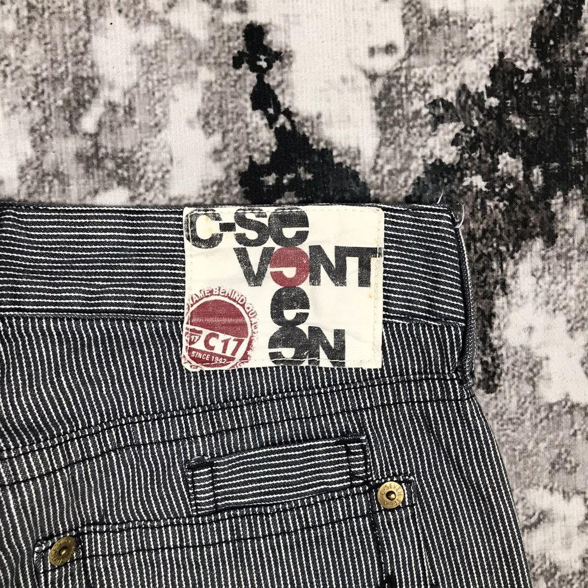 Japanese Brand × Vintage Vintage Japanese C-17 Hickory Stripe Design Jeans Size 30" / US 8 / IT 44 - 8 Thumbnail