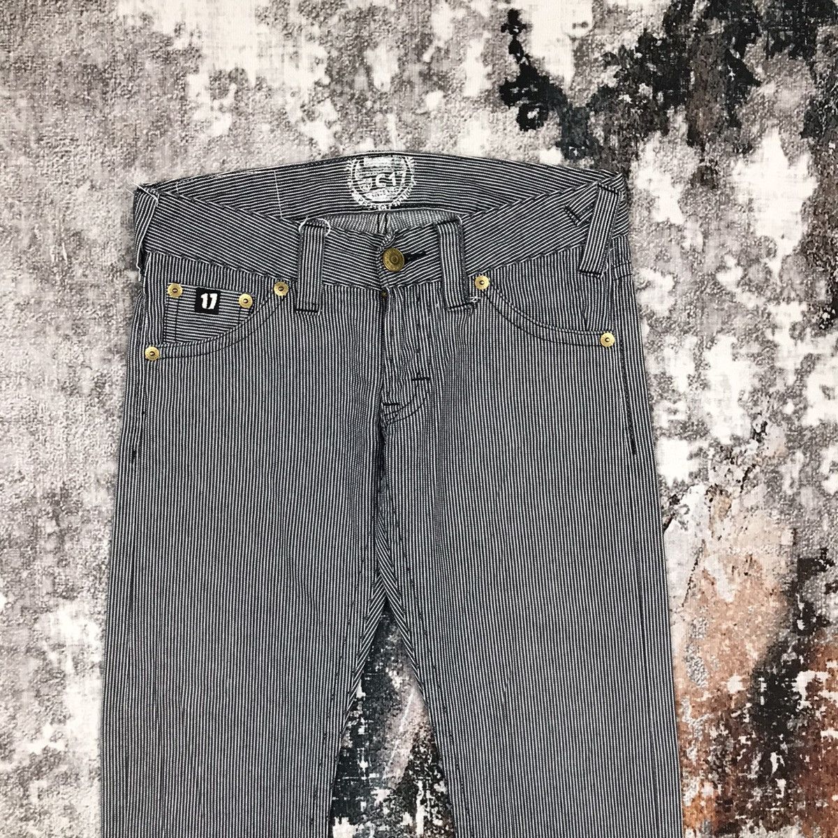 Japanese Brand × Vintage Vintage Japanese C-17 Hickory Stripe Design Jeans Size 30" / US 8 / IT 44 - 2 Thumbnail