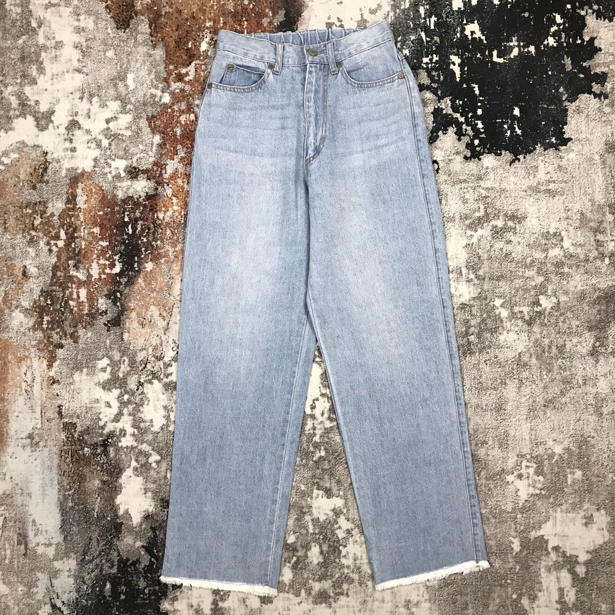 Japanese Global Work Baggy Loose Light Wash Jeans