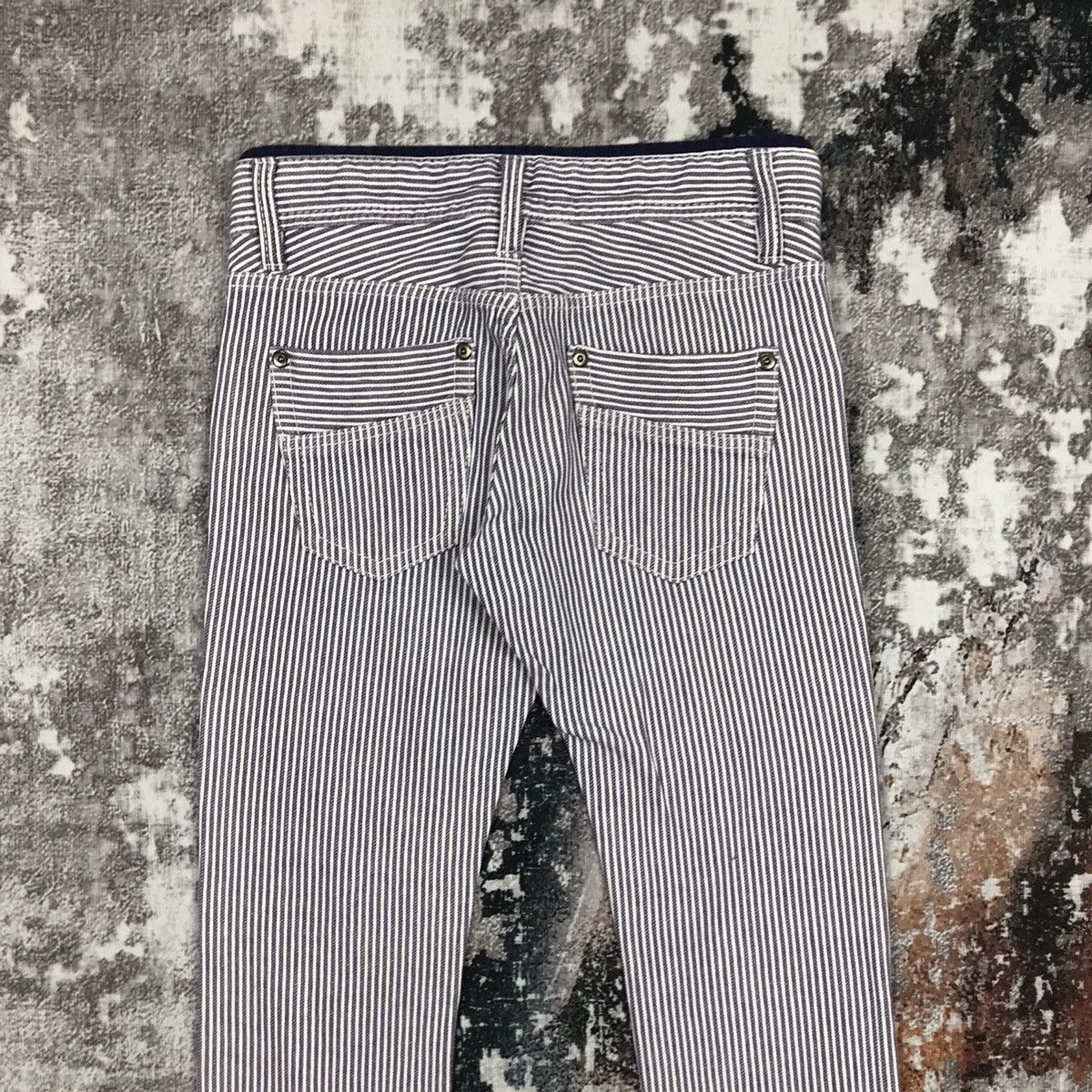 Japanese Brand × Vintage Vintage Japanese Rote Rose Hickory Stripes Flare Leg Jeans Size 28" / US 6 / IT 42 - 8 Thumbnail