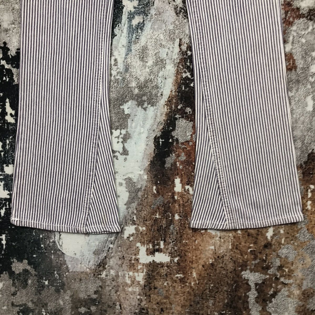 Japanese Brand × Vintage Vintage Japanese Rote Rose Hickory Stripes Flare Leg Jeans Size 28" / US 6 / IT 42 - 6 Thumbnail