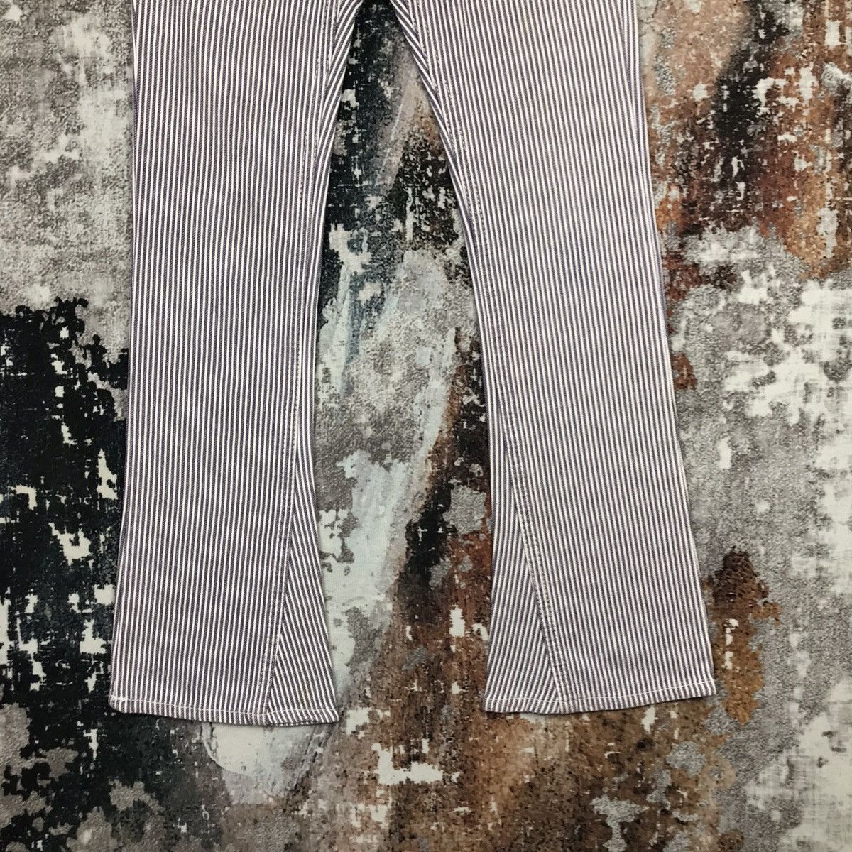 Japanese Brand × Vintage Vintage Japanese Rote Rose Hickory Stripes Flare Leg Jeans Size 28" / US 6 / IT 42 - 5 Thumbnail