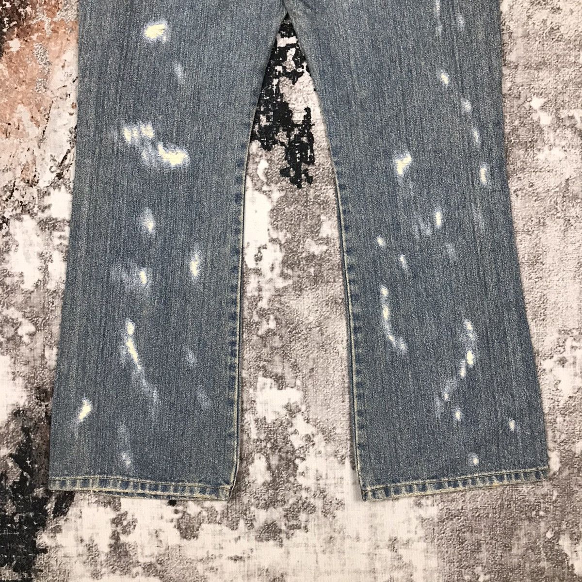 Japanese Brand × Vintage Vintage Japanese Livre Claire Flare Distressed Design Jeans Size 31" - 10 Thumbnail