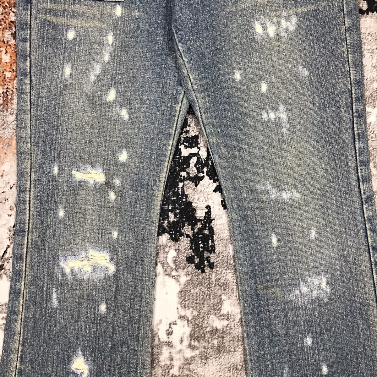 Japanese Brand × Vintage Vintage Japanese Livre Claire Flare Distressed Design Jeans Size 31" - 5 Thumbnail