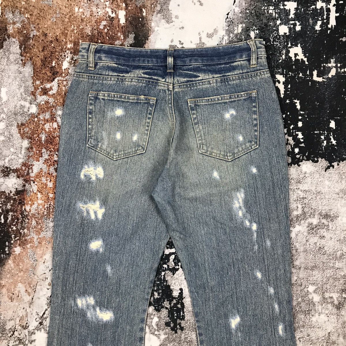Japanese Brand × Vintage Vintage Japanese Livre Claire Flare Distressed Design Jeans Size 31" - 8 Thumbnail
