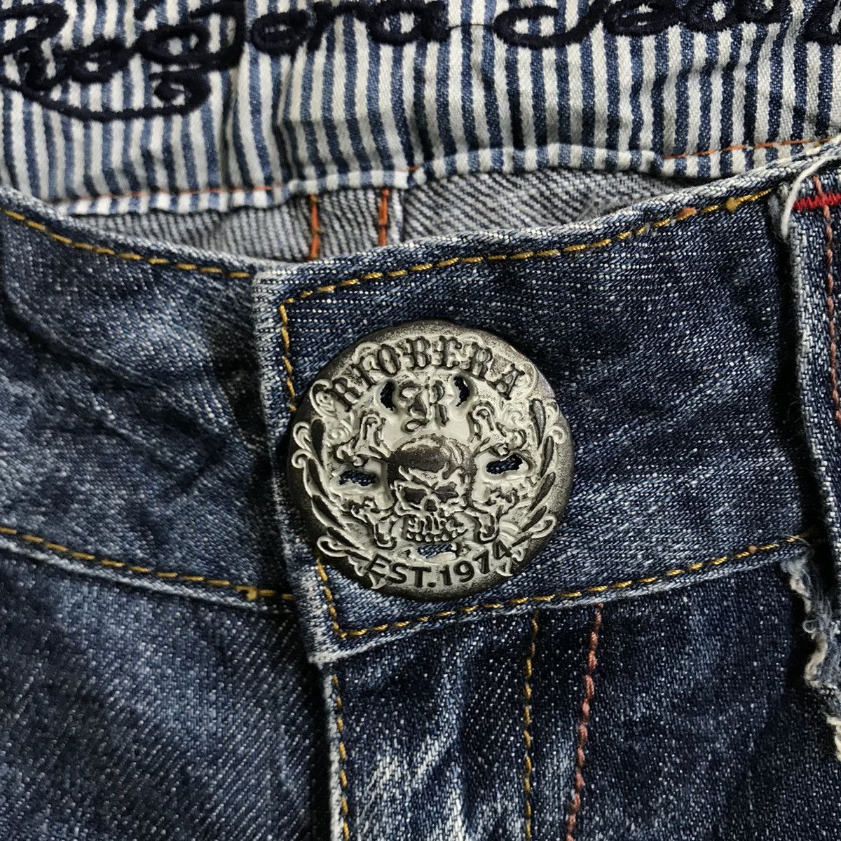 Japanese Brand Riobera Flare Denim Jeans Size US 31 - 4 Thumbnail