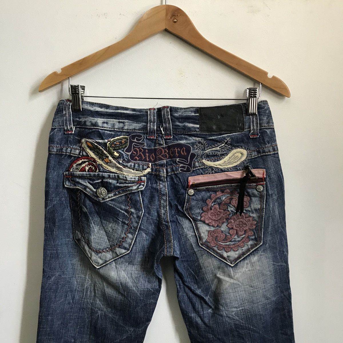 Japanese Brand Riobera Flare Denim Jeans Size US 31 - 7 Thumbnail