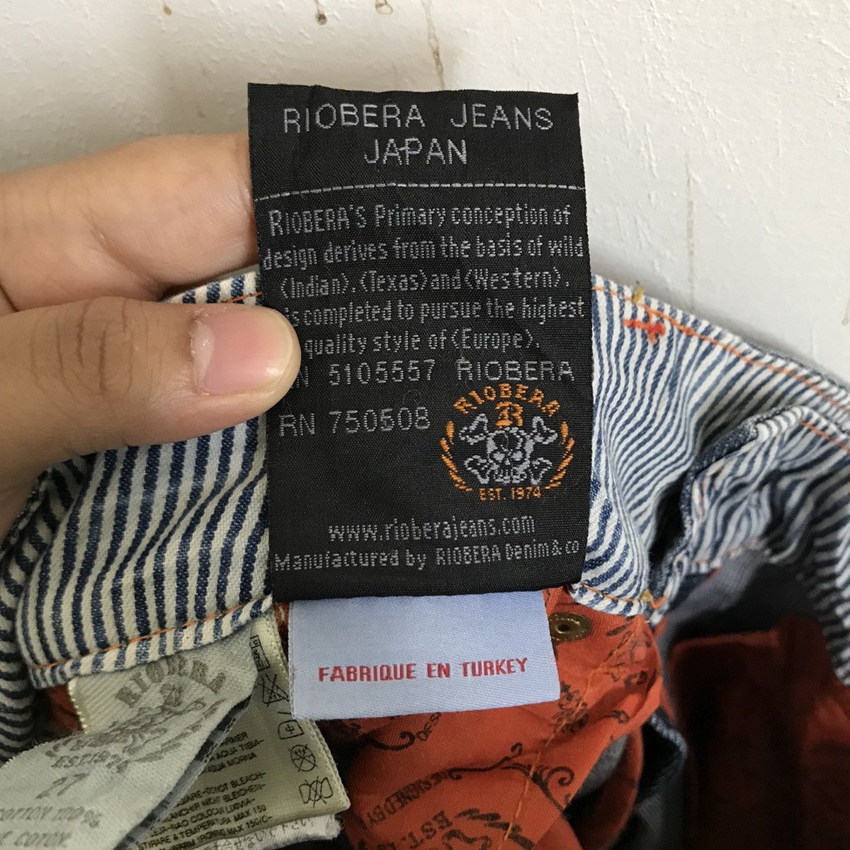 Japanese Brand Riobera Flare Denim Jeans Size US 31 - 14 Thumbnail