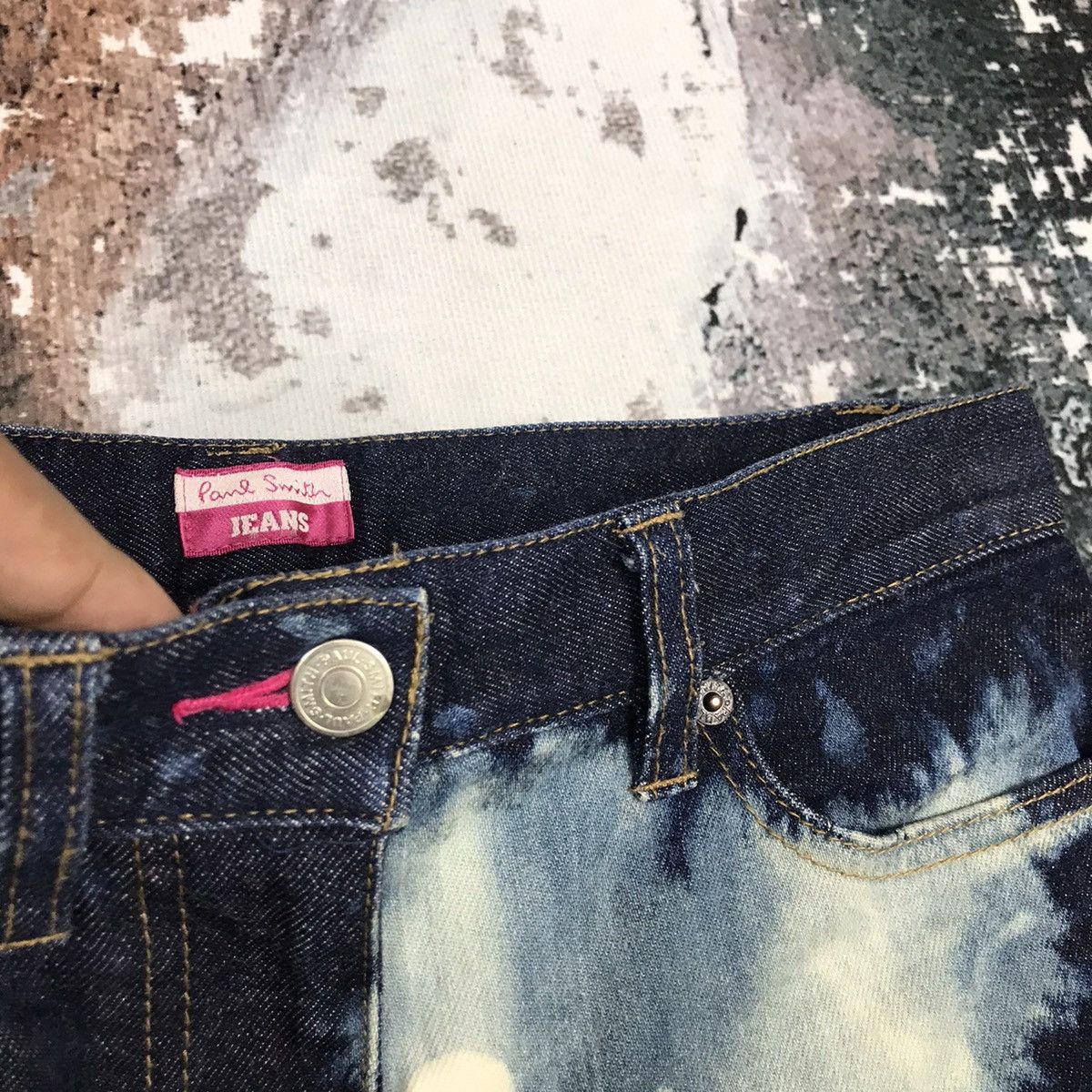 Japanese Brand × Paul Smith Vintage Japanese Paul Smith Rework Acid wash design Jeans Size 28" / US 6 / IT 42 - 5 Thumbnail