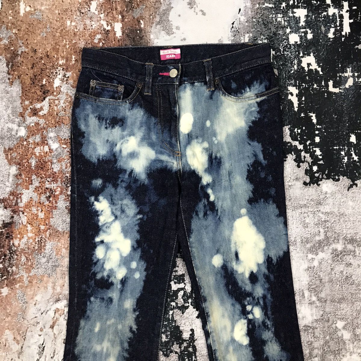 Japanese Brand × Paul Smith Vintage Japanese Paul Smith Rework Acid wash design Jeans Size 28" / US 6 / IT 42 - 2 Thumbnail