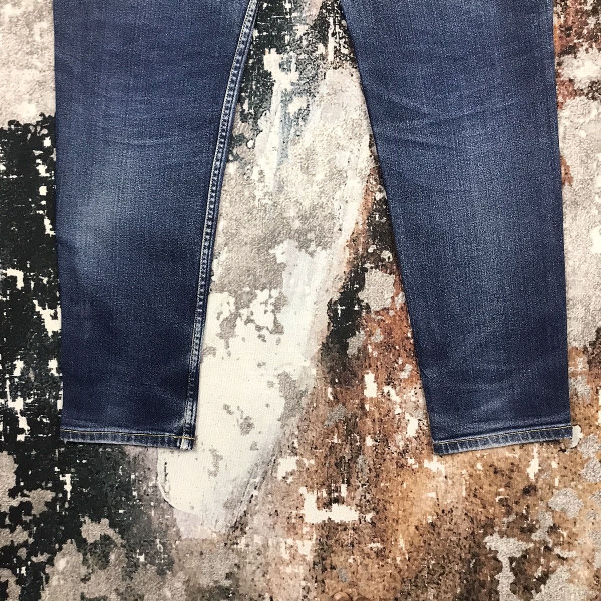 GU × Japanese Brand Vintage G.U Japan Distressed Light Wash Denim Skinny Jeans Size US 33 - 11 Thumbnail