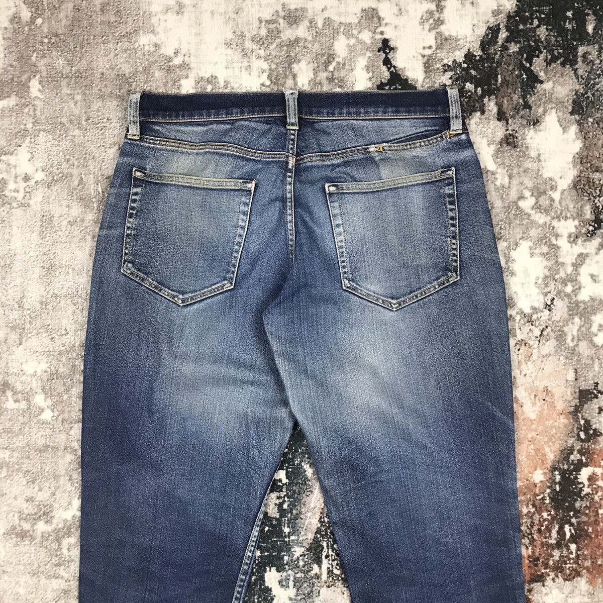 GU × Japanese Brand Vintage G.U Japan Distressed Light Wash Denim Skinny Jeans Size US 33 - 8 Thumbnail