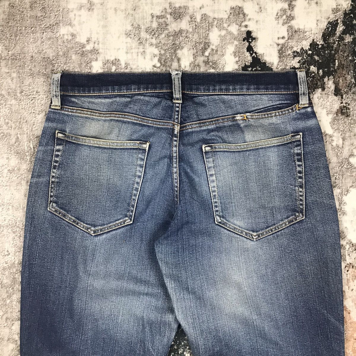 GU × Japanese Brand Vintage G.U Japan Distressed Light Wash Denim Skinny Jeans Size US 33 - 9 Thumbnail