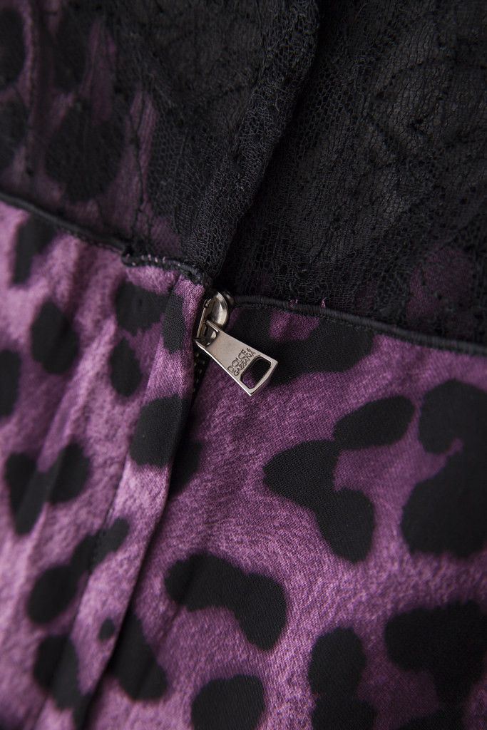 Dolce & Gabbana Purple leopard & lace top Size S / US 4 / IT 40 - 5 Thumbnail