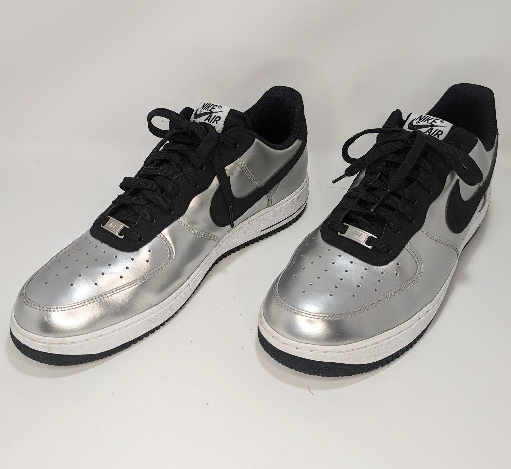Nike Air Force Low Silver/Black-White SzUS12 488298-054