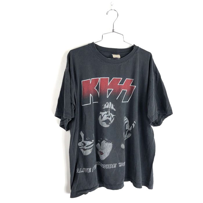 Vintage Vintage 90s Kiss Tour T Shirt Size XL Faded Black Band Mens ...