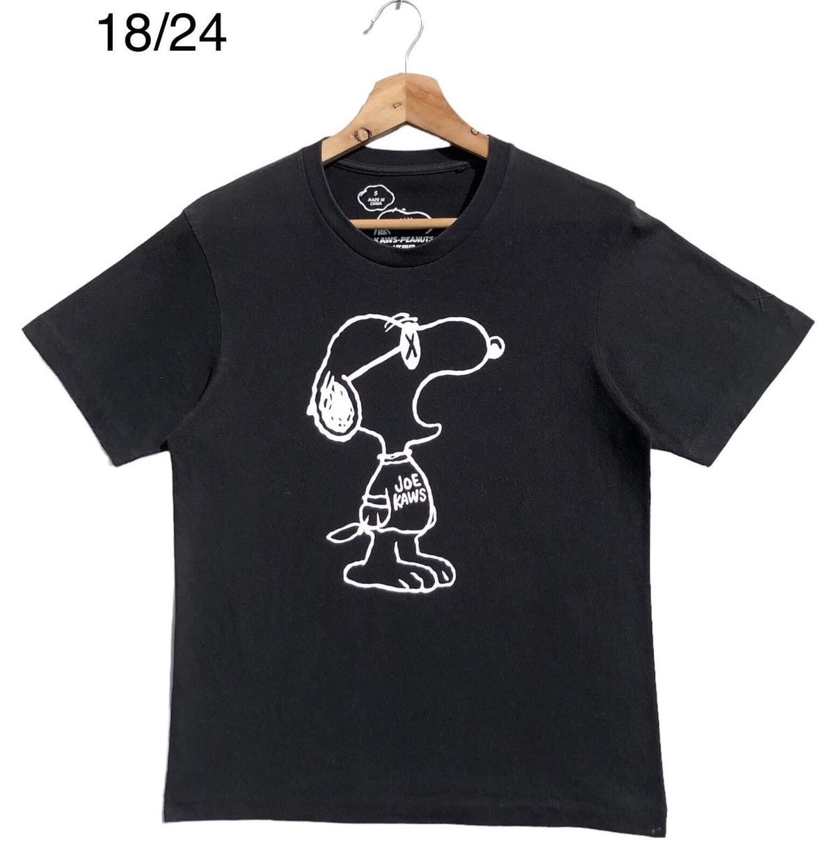 image of Kaws X Peanuts in Black, Men's (Size Small)