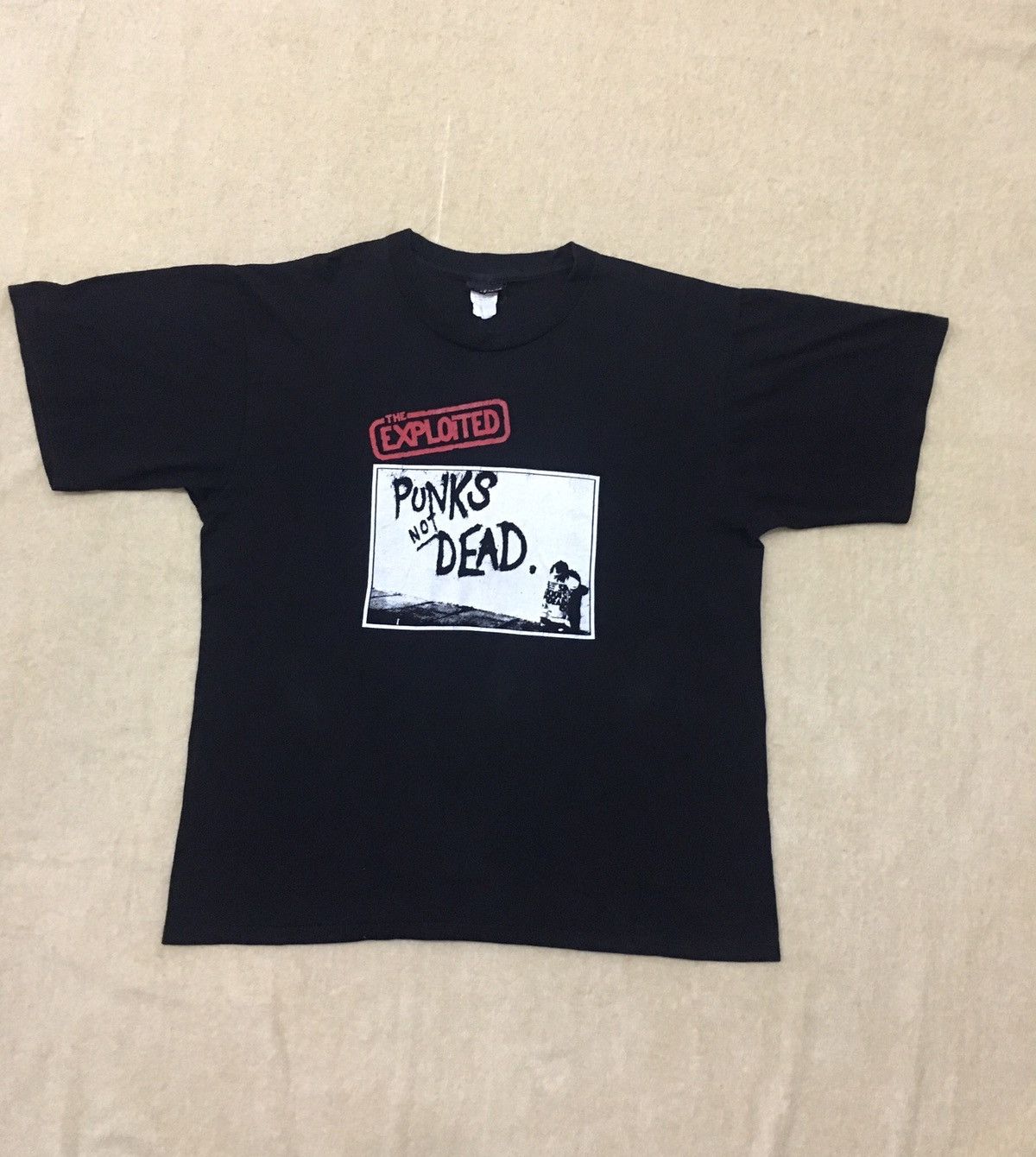 vintage the exploited band t shirt punks not dead