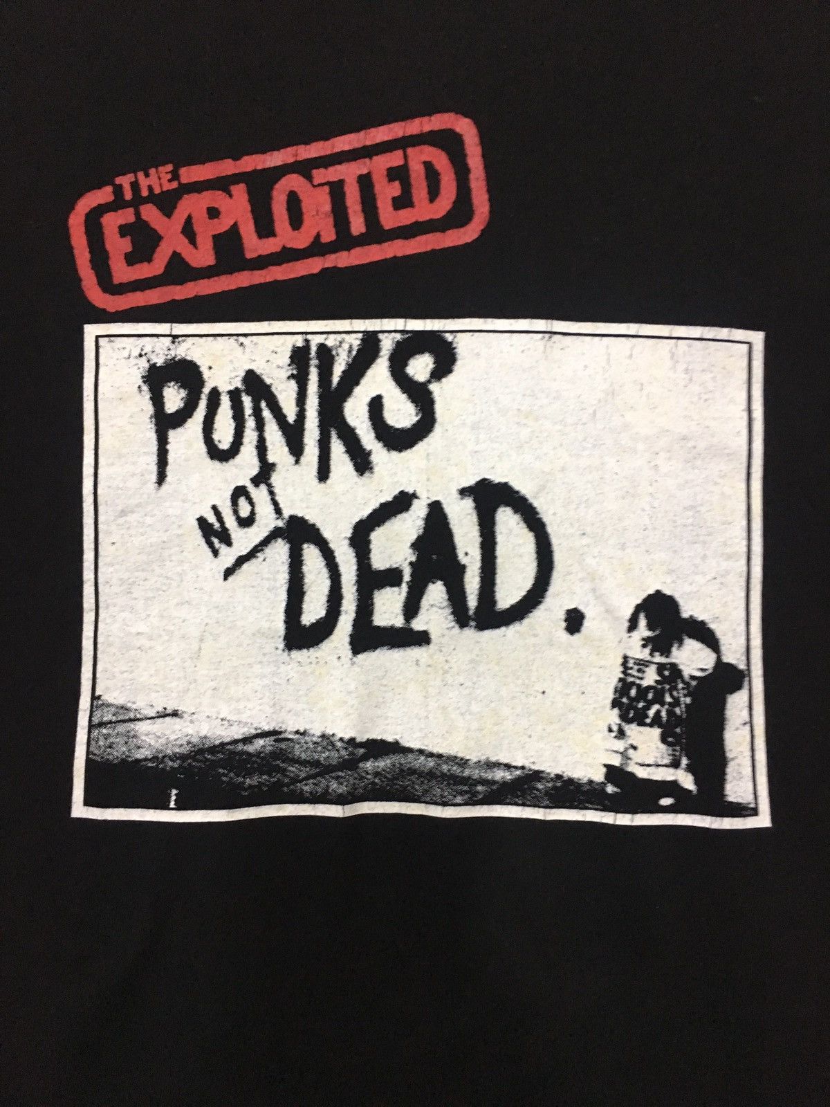vintage the exploited band t shirt punks not dead