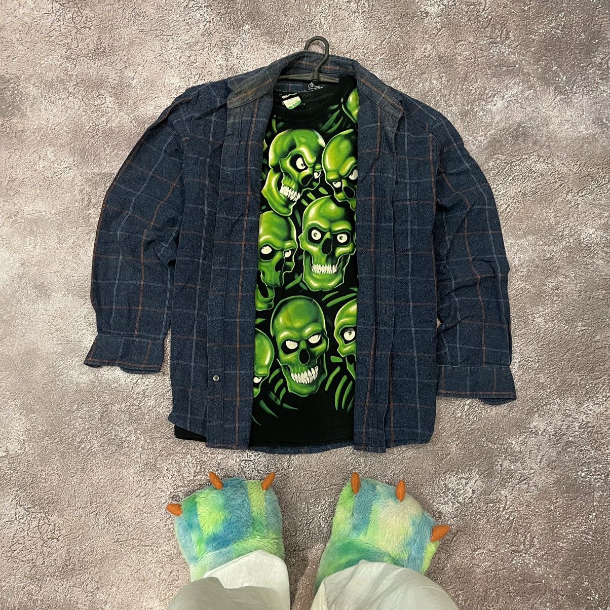Flannel vintage flannel shirt checkered plaid streetwear 90s Y2K Size US XL / EU 56 / 4 - 1 Thumbnail