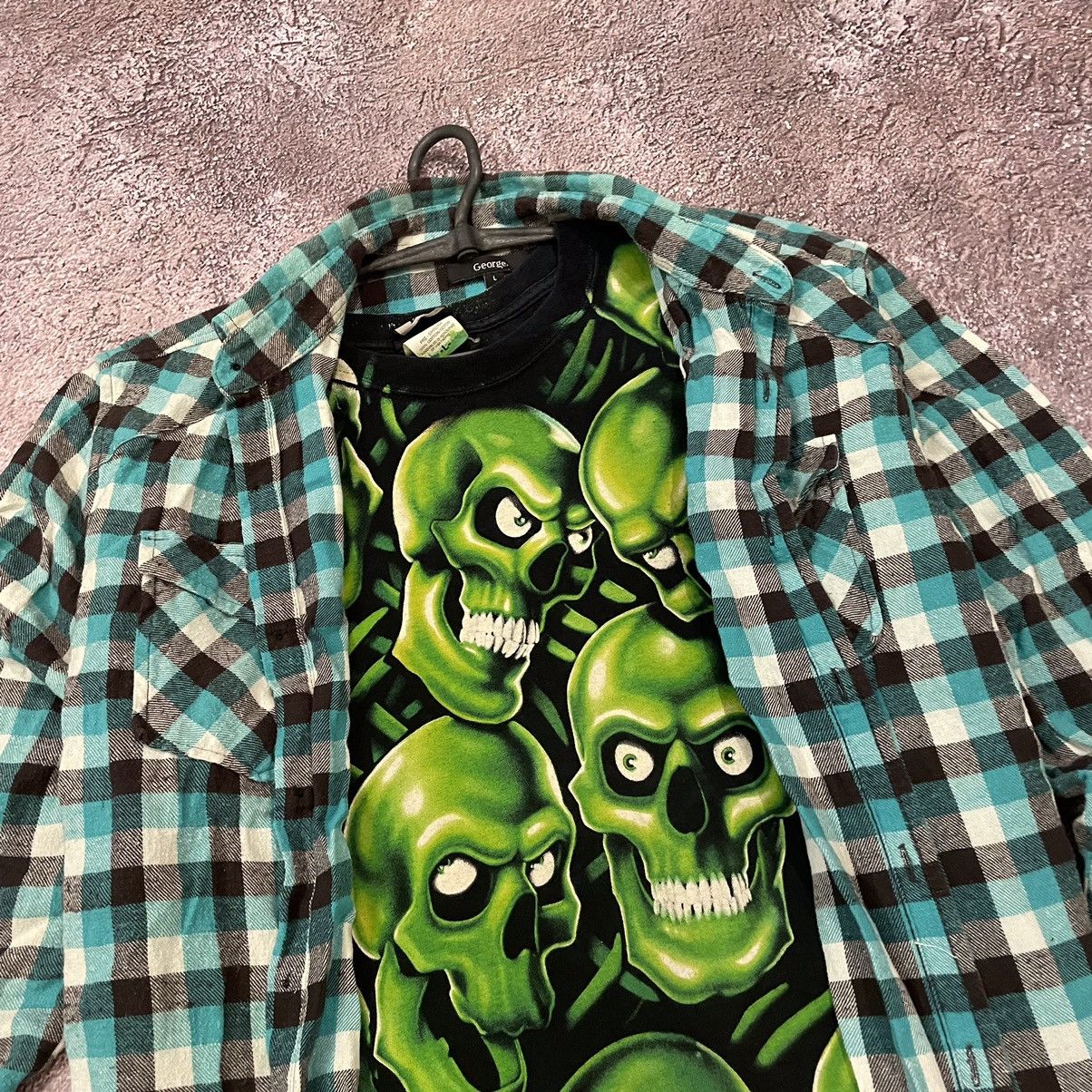 Vintage Vintage 90s Y2K Checkered Plaid Shirt Grunge Streetwear L Size US L / EU 52-54 / 3 - 4 Thumbnail