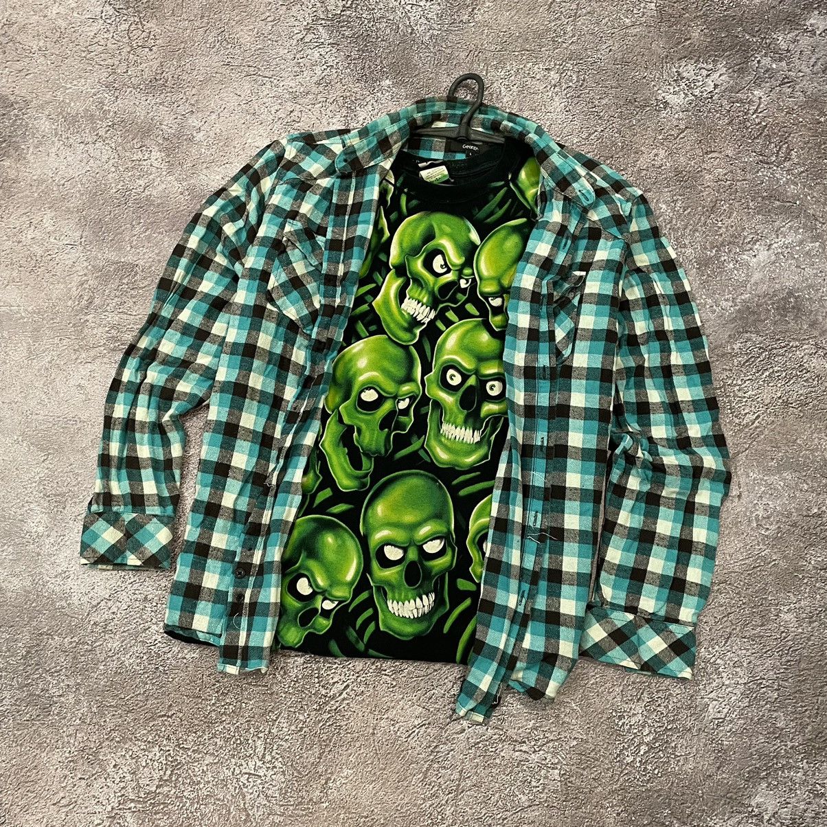 Vintage Vintage 90s Y2K Checkered Plaid Shirt Grunge Streetwear L Size US L / EU 52-54 / 3 - 2 Thumbnail