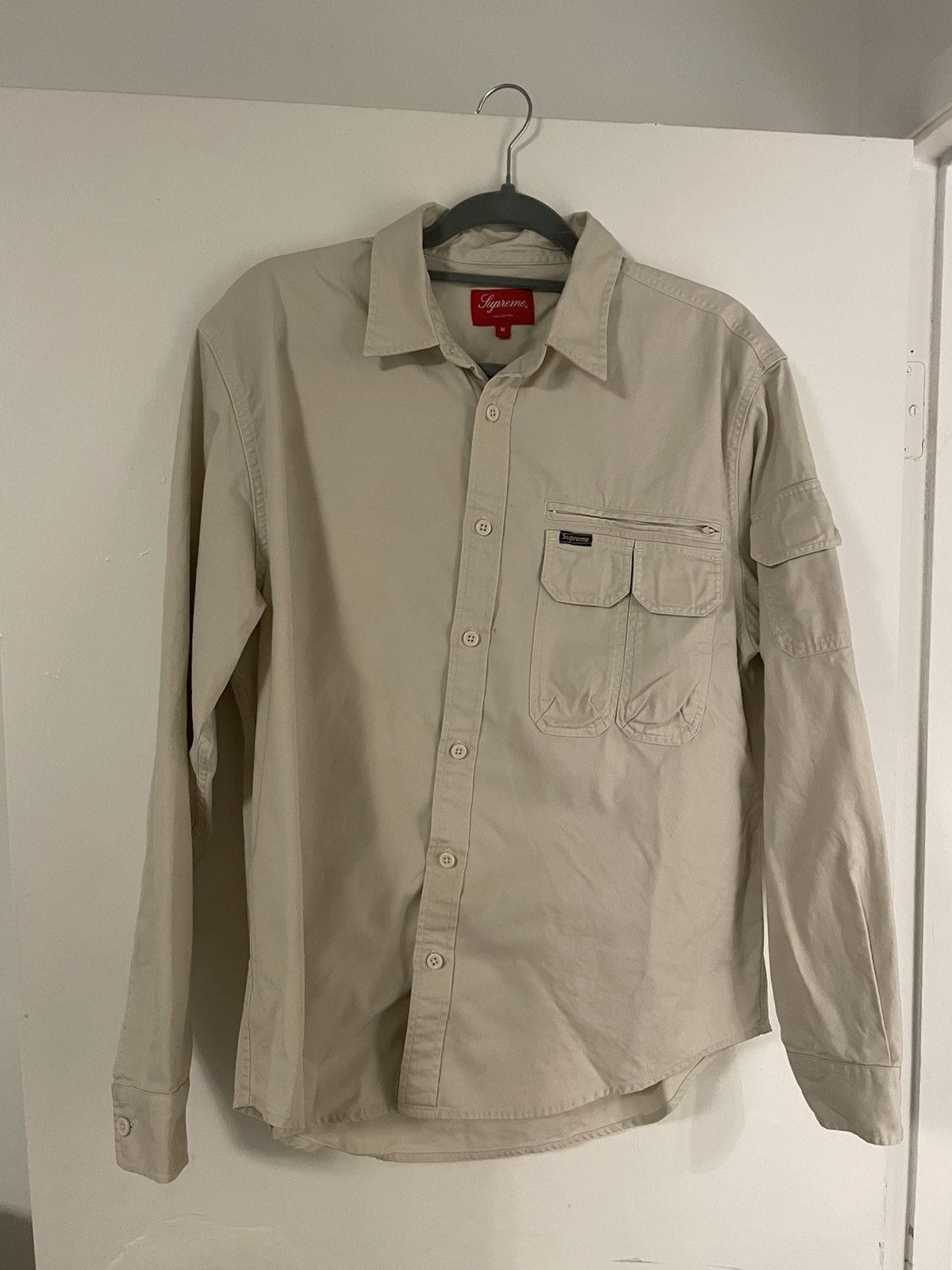 Supreme Supreme Cream/White Button Up Grailed