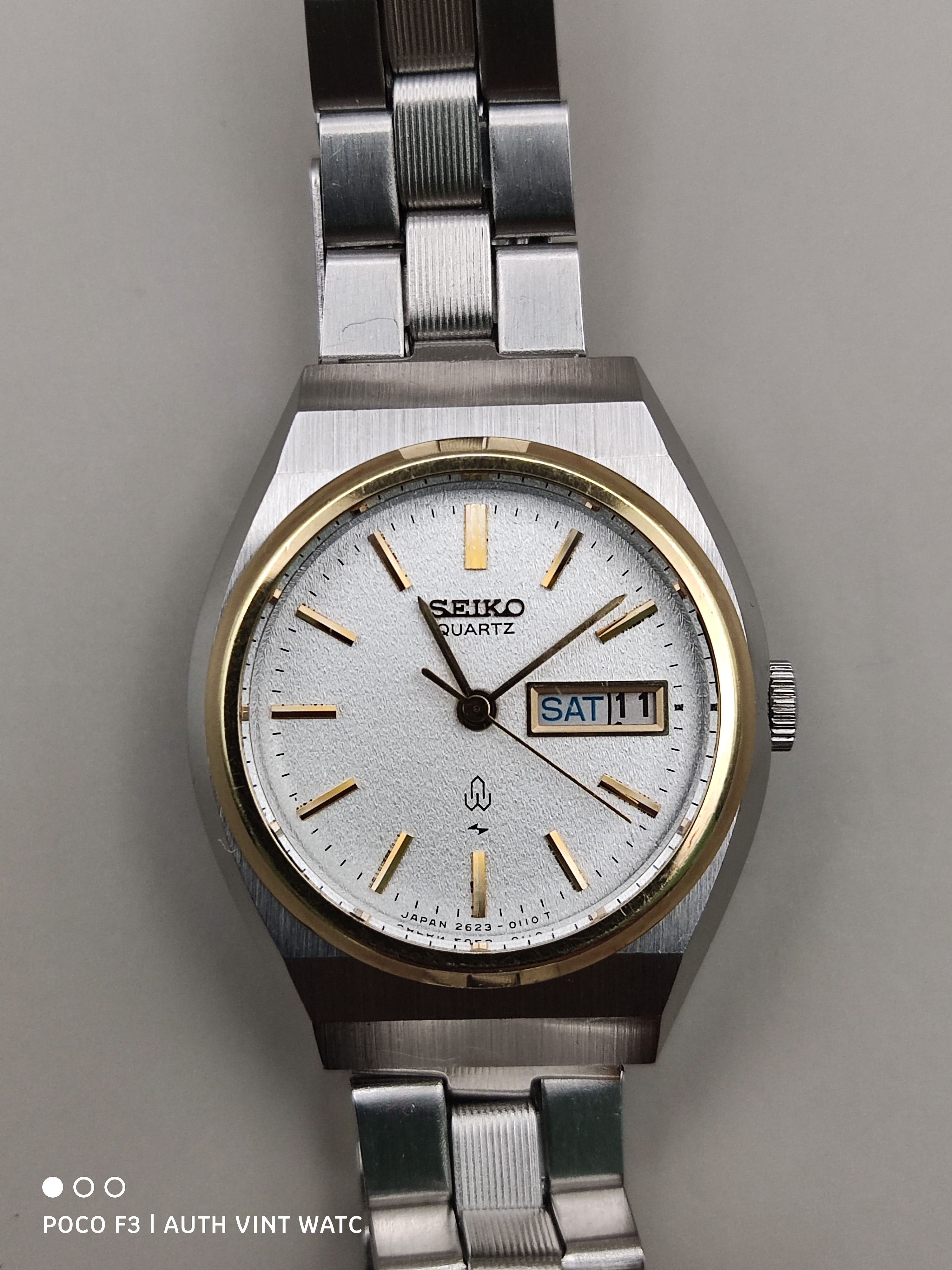 Seiko Authentic Vintage Seiko Quartz 2623 Gold Bezel Ladies Size ONE SIZE - 14 Thumbnail