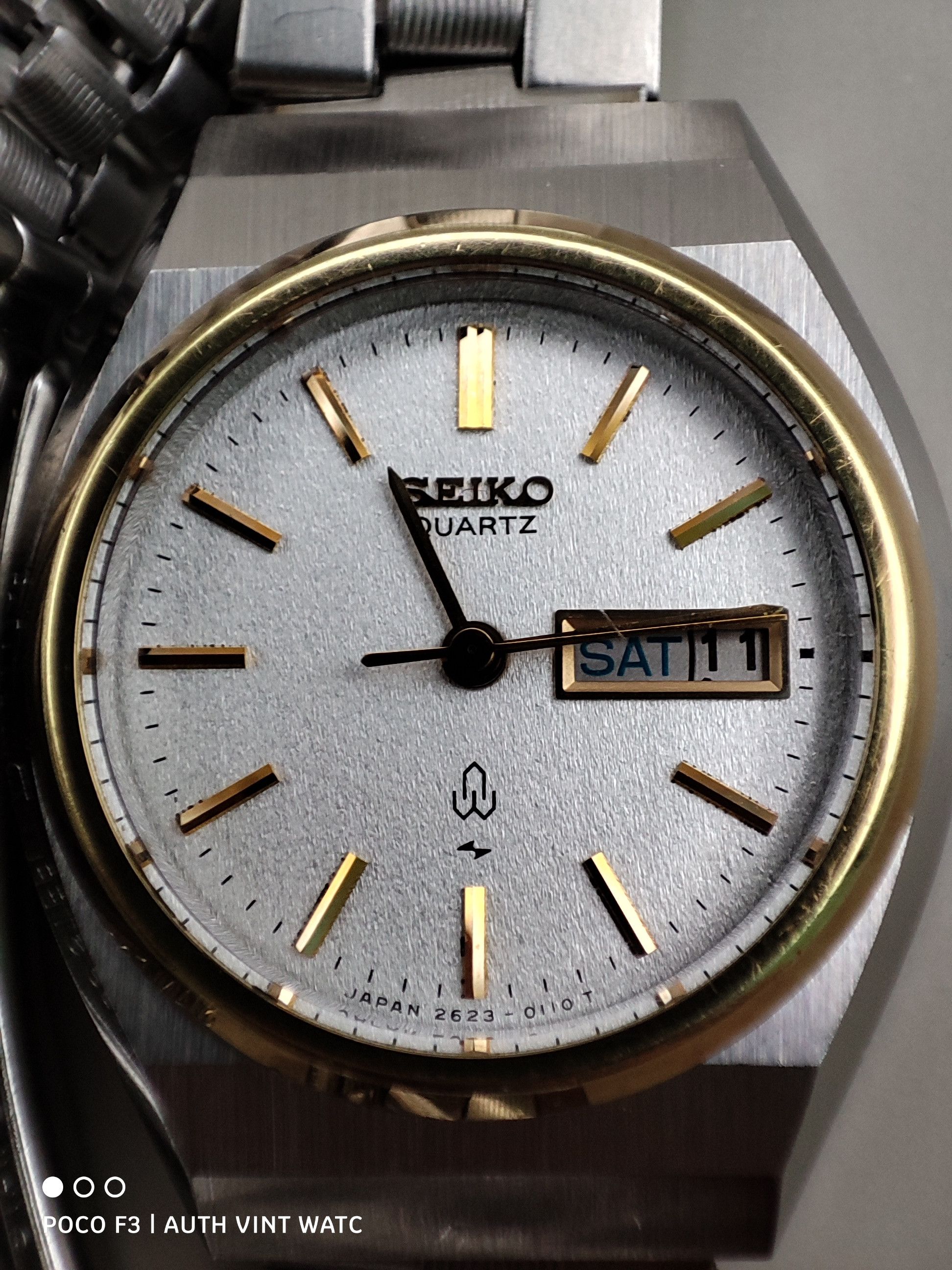 Seiko Authentic Vintage Seiko Quartz 2623 Gold Bezel Ladies Size ONE SIZE - 6 Thumbnail