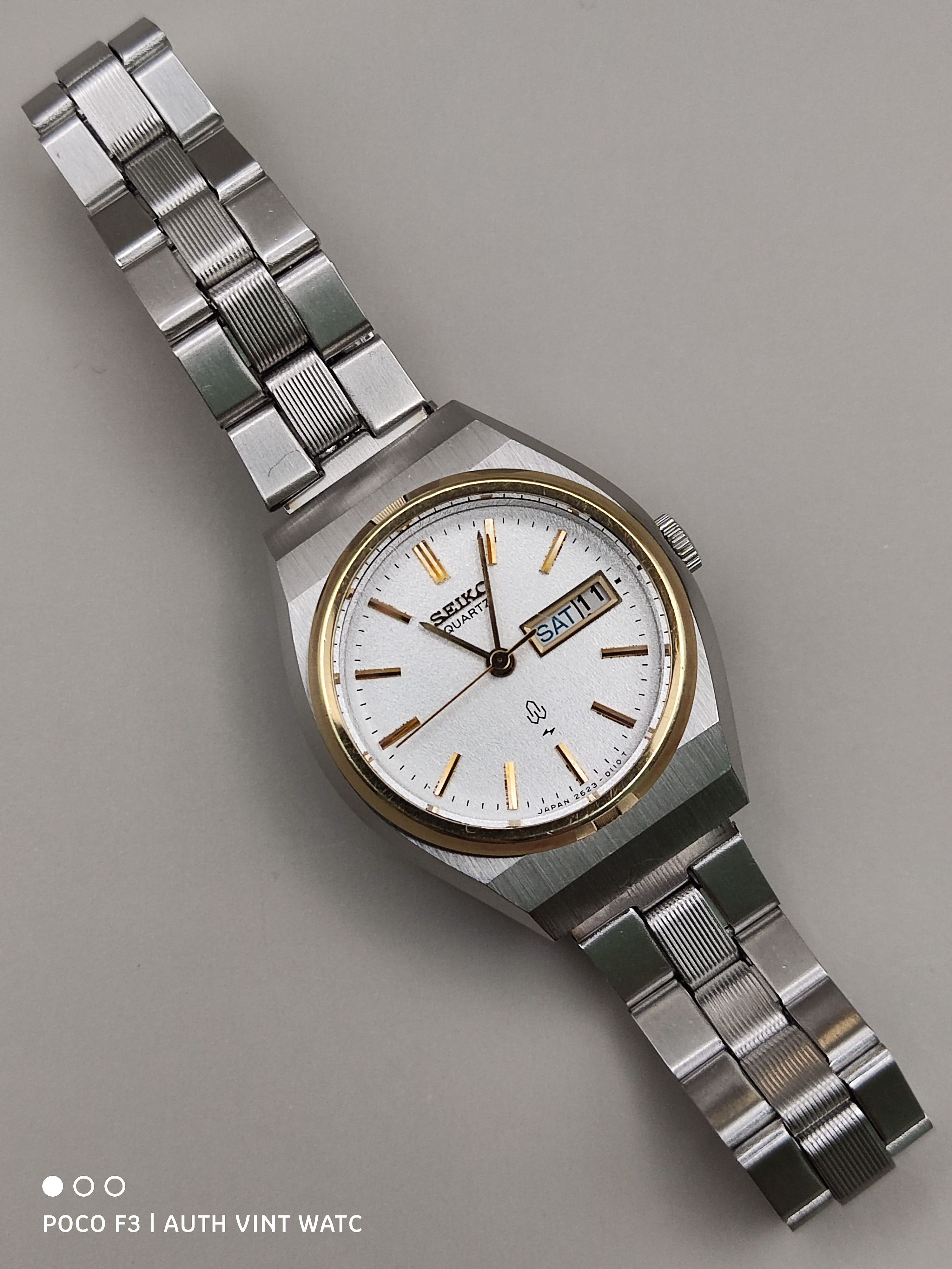 Seiko Authentic Vintage Seiko Quartz 2623 Gold Bezel Ladies Size ONE SIZE - 16 Thumbnail