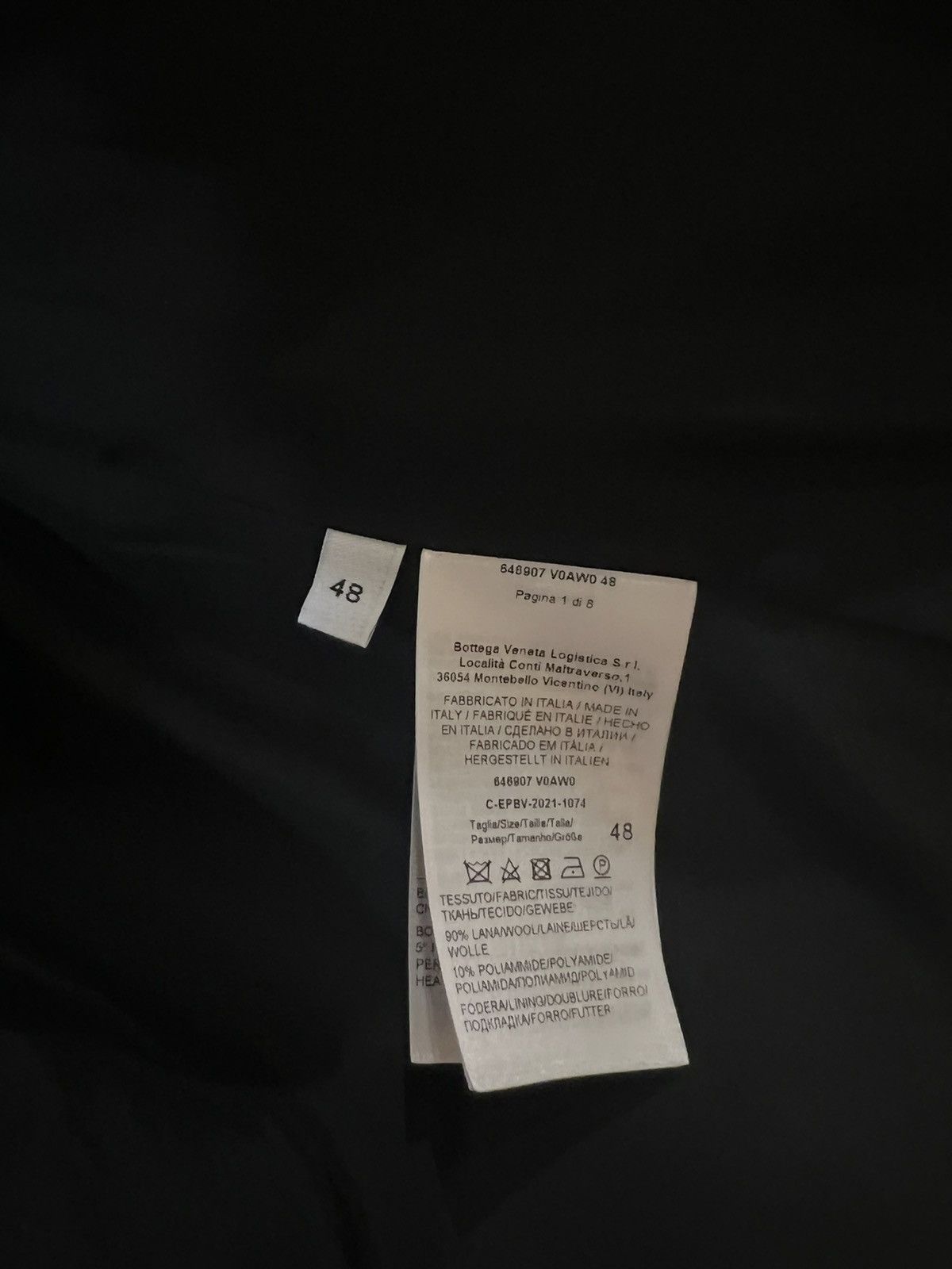 Bottega Veneta Black Cropped Wool Jacket Size US M / EU 48-50 / 2 - 6 Thumbnail