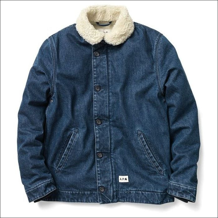 A.P.C. Carhartt x a.p.c bristol denim sherpa jacket | Grailed