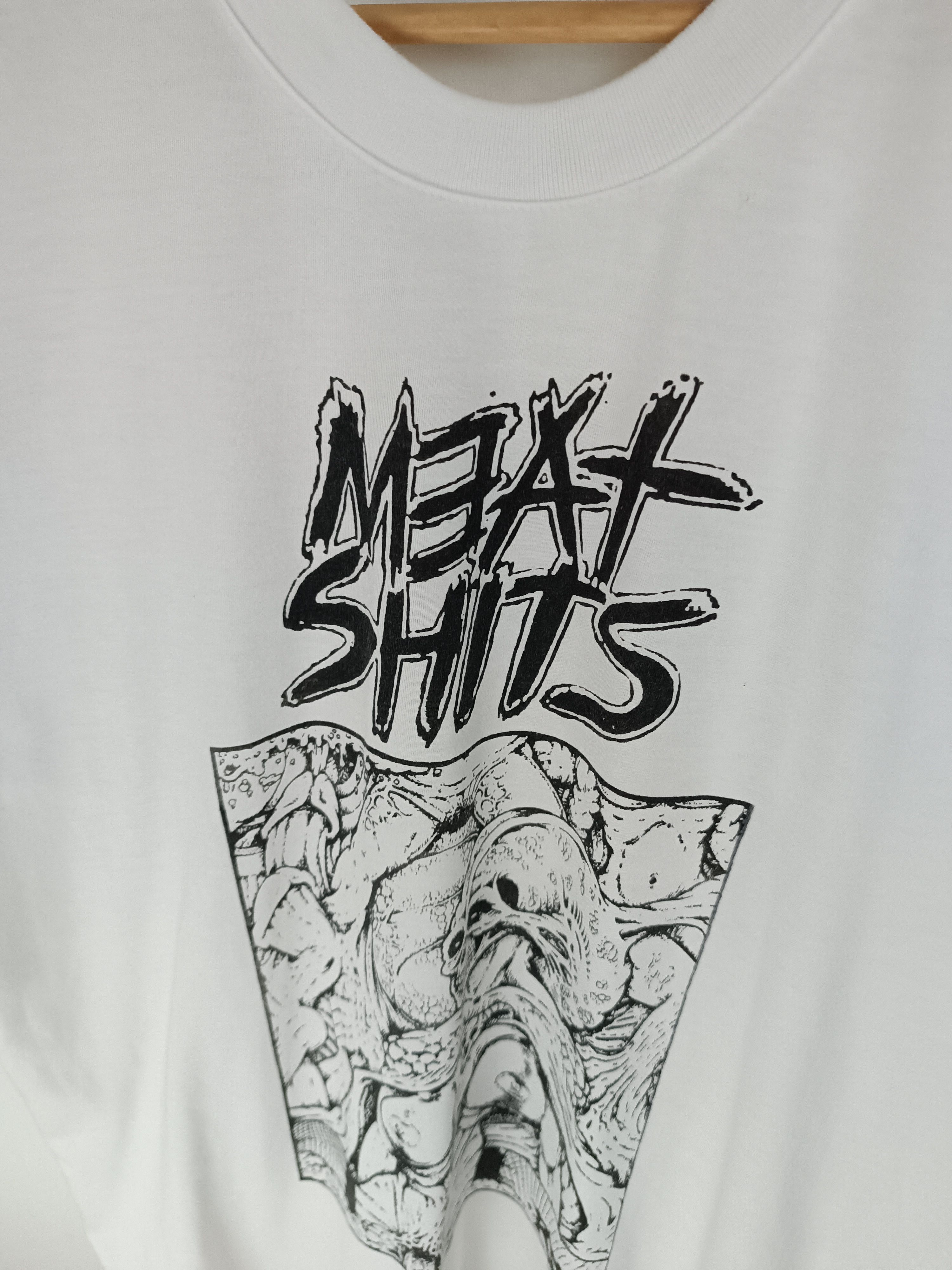 Band Tees VINTAGE '00 MEAT SHITS GRIND CORE (anal cunt napalm wormrot) Size US L / EU 52-54 / 3 - 4 Thumbnail