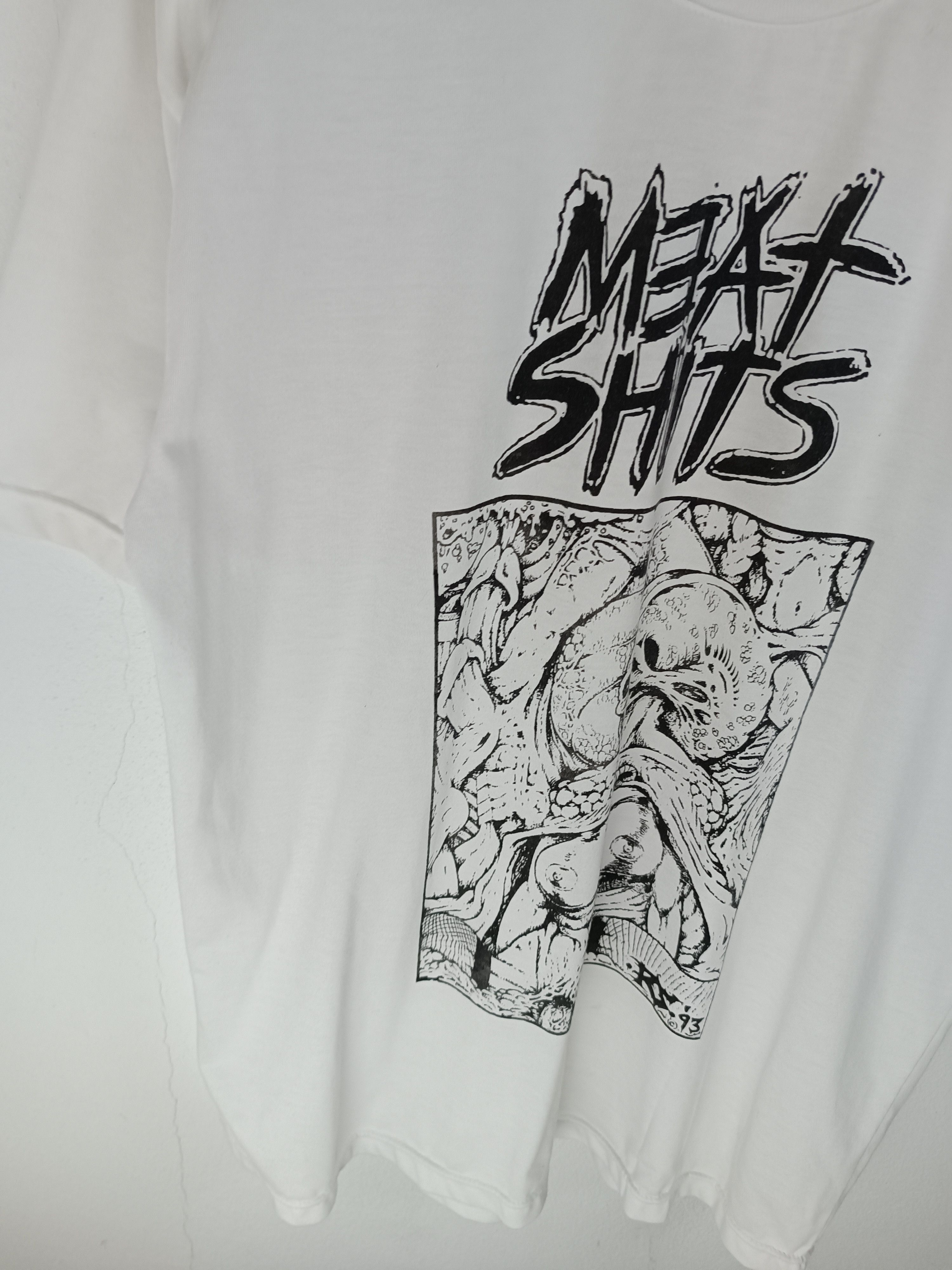 Band Tees VINTAGE '00 MEAT SHITS GRIND CORE (anal cunt napalm wormrot) Size US L / EU 52-54 / 3 - 6 Thumbnail