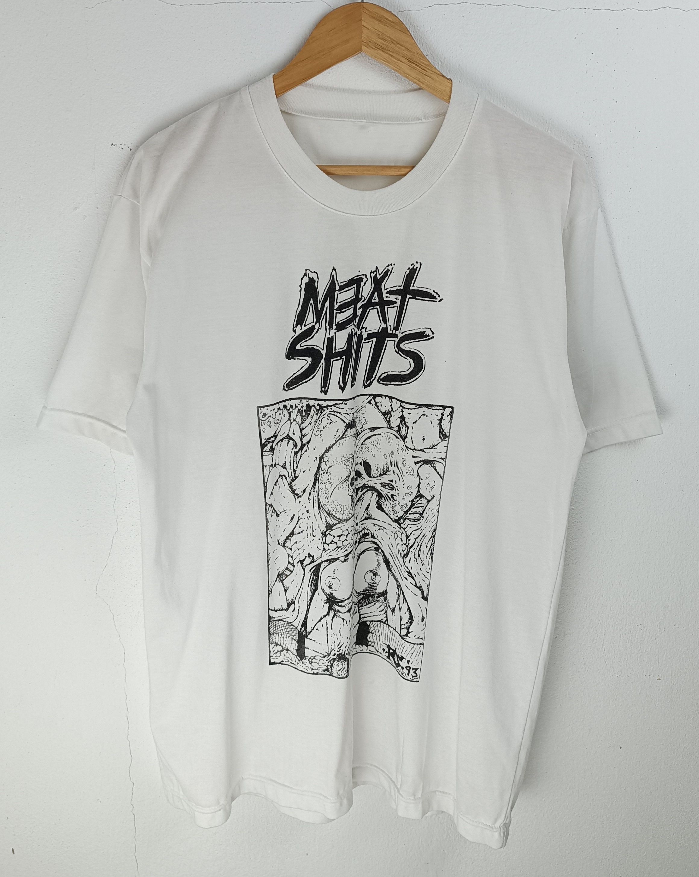 Band Tees VINTAGE '00 MEAT SHITS GRIND CORE (anal cunt napalm wormrot) Size US L / EU 52-54 / 3 - 3 Thumbnail