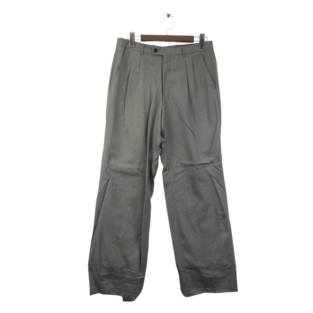 Lanvin LANVIN PARIS Grey Straight Cut Wool Trousers Casual Pant Size US 33 - 1 Thumbnail